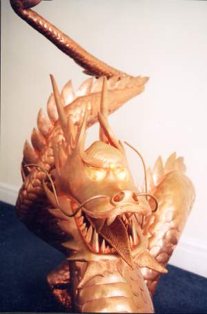 Hand made dragon, 6.5 feet high, 25 feet long.